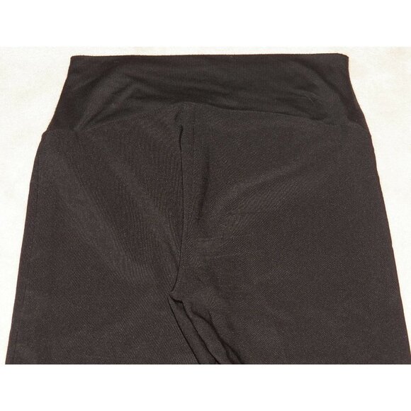 Valia Maternity Black Capri Pants Size Small Panel Waist Cuffed Ankles - Picture 6 of 7